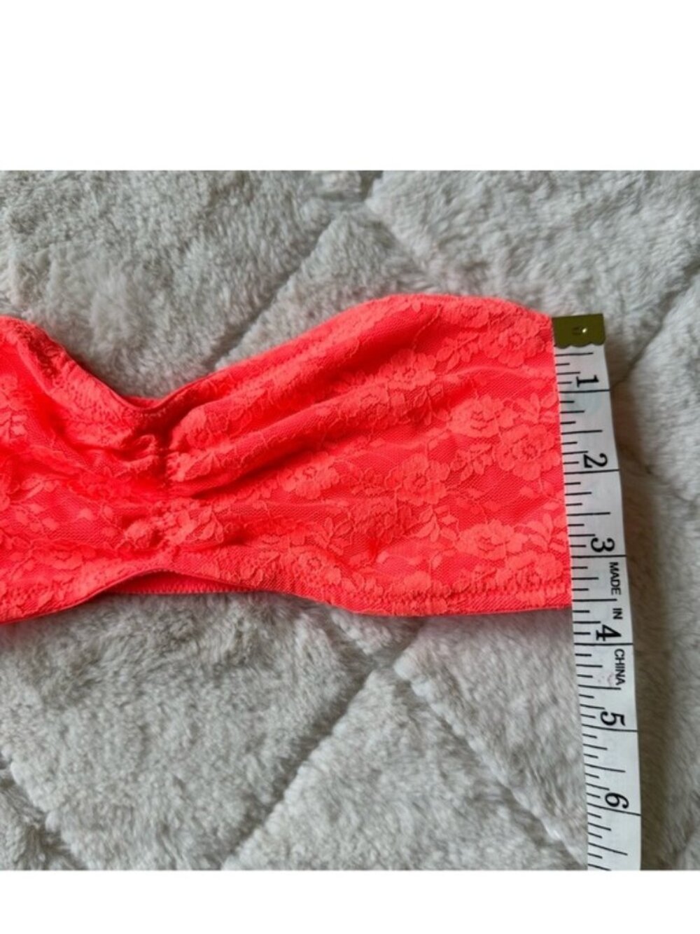 Victoria Secret PINK | Coral Lined Lace Bralette / Bandeau | Size Extra Small - Picture 15 of 15